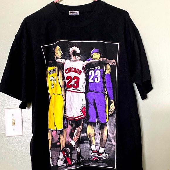 SUPER RARE EUC VINTAGE BASKETBALL GRAPHIC T-SHIRT SIZE XL PRO 5SUPER HEAVY